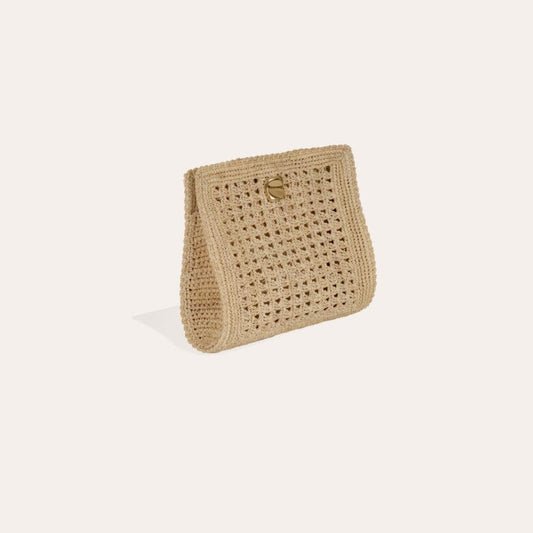 Canoubiers Raffia Clutch Natural