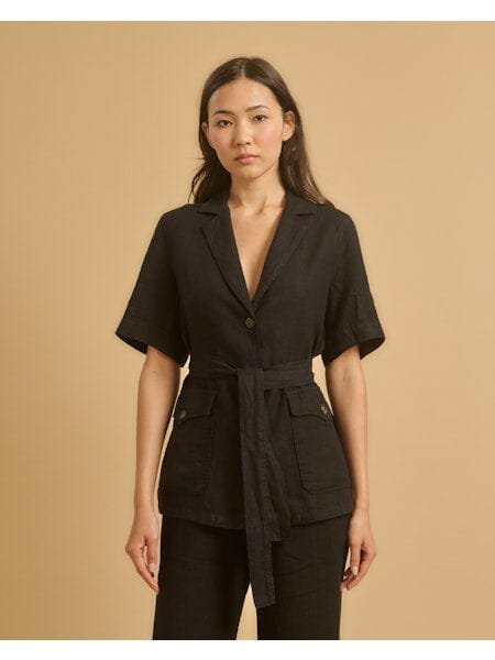 Chamba Overshirt Black Linen