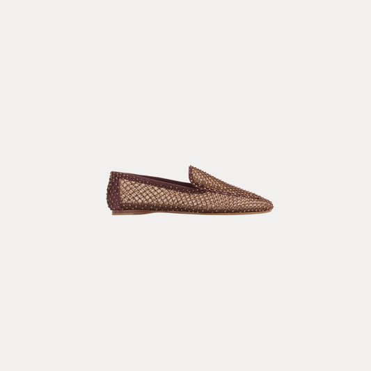 Mesh Crystal Loafers 14716 Ambra