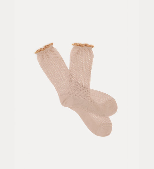 Perforated Socks 14203 Beige
