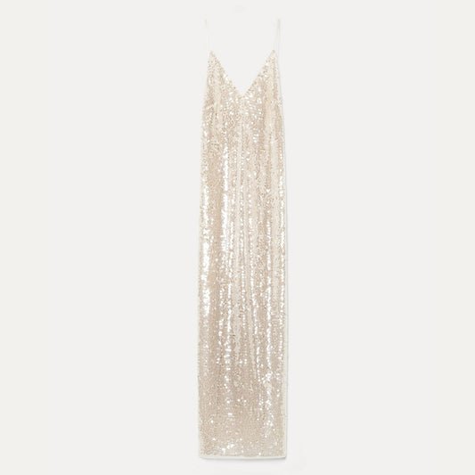 Sequin Dress 14893 White