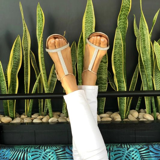 Sparkly Sandals White
